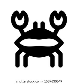 crab icon isolated sign symbol vector illustration - high quality black style vector icons
