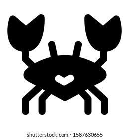 crab icon isolated sign symbol vector illustration - high quality black style vector icons
