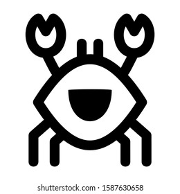 crab icon isolated sign symbol vector illustration - high quality black style vector icons
