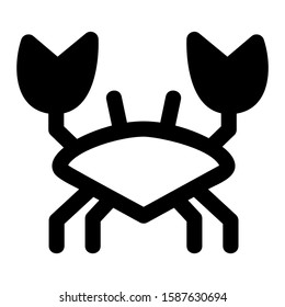 crab icon isolated sign symbol vector illustration - high quality black style vector icons
