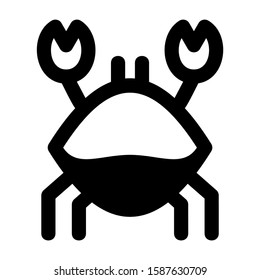 crab icon isolated sign symbol vector illustration - high quality black style vector icons
