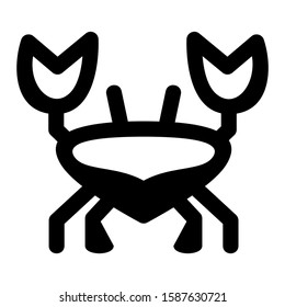 crab icon isolated sign symbol vector illustration - high quality black style vector icons
