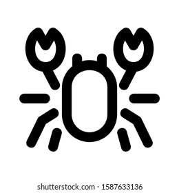 crab icon isolated sign symbol vector illustration - high quality black style vector icons

