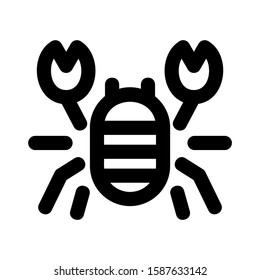 crab icon isolated sign symbol vector illustration - high quality black style vector icons
