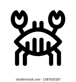 crab icon isolated sign symbol vector illustration - high quality black style vector icons
