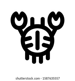 crab icon isolated sign symbol vector illustration - high quality black style vector icons
