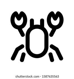 crab icon isolated sign symbol vector illustration - high quality black style vector icons
