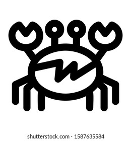 crab icon isolated sign symbol vector illustration - high quality black style vector icons
