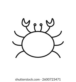 Crab icon isolated. simple vector icon on white background