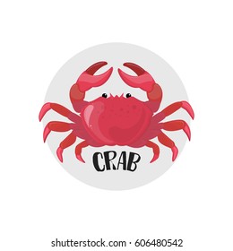Crab icon isolated. Vector illustration. Logo concept.