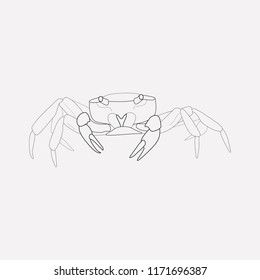 Crab icon line element. Vector illustration of crab icon line isolated on clean background for your web mobile app logo design.