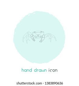 Crab icon line element. Vector illustration of crab icon line isolated on clean background for your web mobile app logo design.