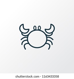 Crab icon line symbol. Premium quality isolated cancer element in trendy style.