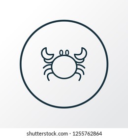 Crab icon line symbol. Premium quality isolated cancer element in trendy style.