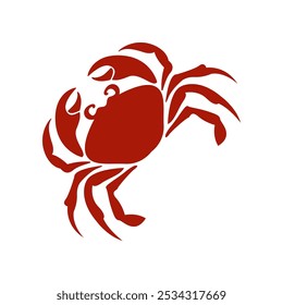 Crab icon logo design illustration