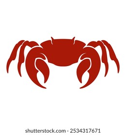 Ilustração do design do logotipo do ícone de caranguejo