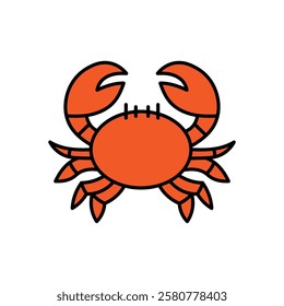 Crab icon logo design template isolated illustration