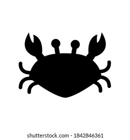 Crab icon, logo isolated on white background