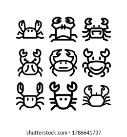 crab icon or logo isolated sign symbol vector illustration - Collection of high quality black style vector icons
