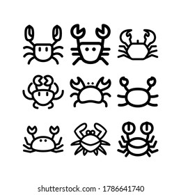 crab icon or logo isolated sign symbol vector illustration - Collection of high quality black style vector icons
