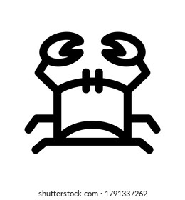 crab icon or logo isolated sign symbol vector illustration - high quality black style vector icons
