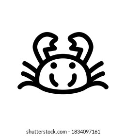 crab icon or logo isolated sign symbol vector illustration - high quality black style vector icons
