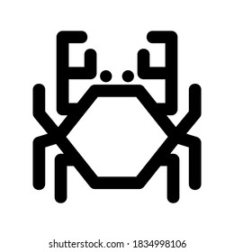 crab icon or logo isolated sign symbol vector illustration - high quality black style vector icons
