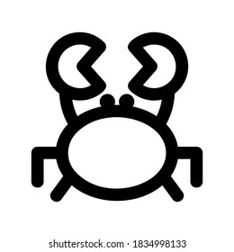 crab icon or logo isolated sign symbol vector illustration - high quality black style vector icons
