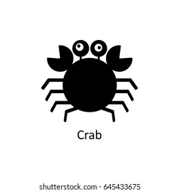 Crab icon. Logo template for design, visit card, signage. Vector