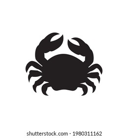 Crab icon logo, vector design illustration
