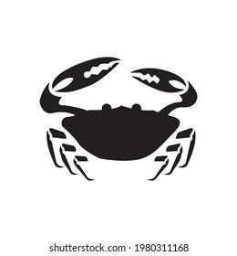 Crab icon logo, vector design illustration