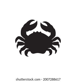 Crab icon logo, vector design illustration