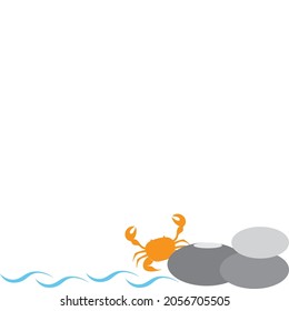 Crab icon logo vector design
