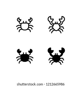 Crab Icon Logo Vector Symbol