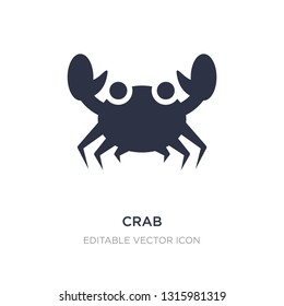 crab icon on white background. Simple element illustration from Animals concept. crab icon symbol design.