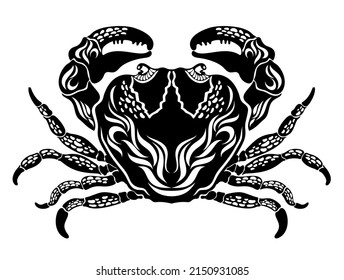 Crab icon on white background