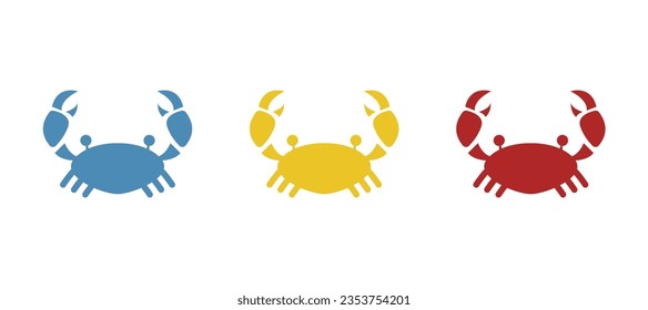 icono de cangrejo en fondo blanco, ilustración vectorial