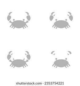 crab icon on a white background, vector illustration