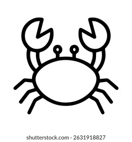 crab icon on white background vector
Vector line icon animals
