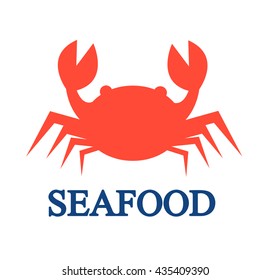 Crab icon on white background