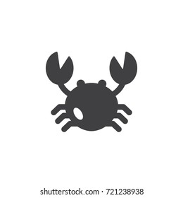 crab icon on the white background.