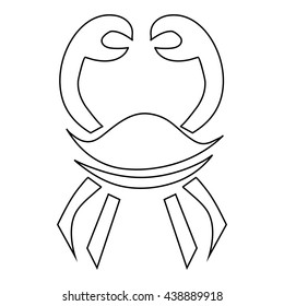 Crab icon, outline style