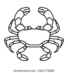 Crab Icon Outline Vector Illustration