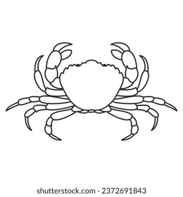 Crab icon outline vector illustration