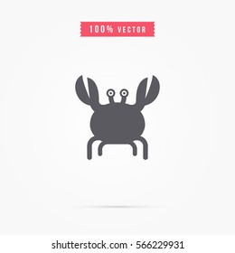crab icon. sea animal