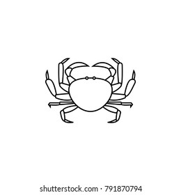 crab icon. Sea food element icon. Premium quality graphic design. Signs, outline symbols collection icon for websites, web design, mobile app, info graphic on white background