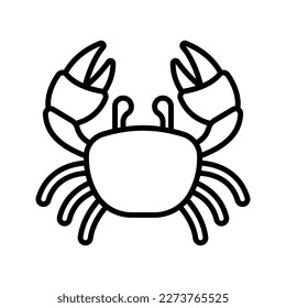 Crab icon. sign for mobile concept and web design. vector illustration