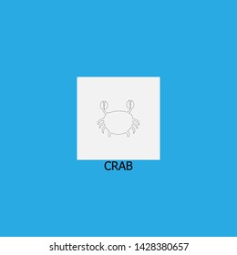 crab icon sign signifier vector