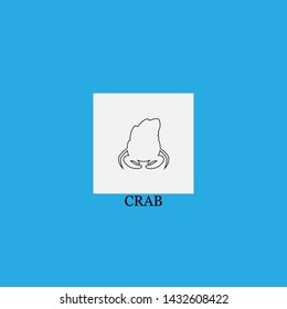 crab icon sign signifier vector