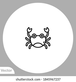 Crab icon sign vector,Symbol, logo illustration for web and mobile